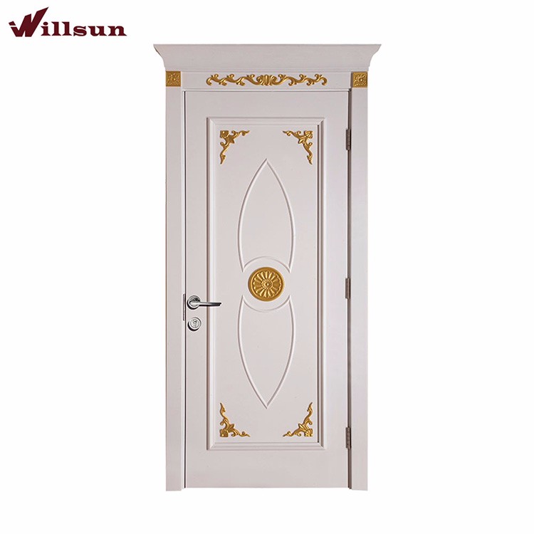 latest design wooden single main door design golden lacquer carving decorative for 5 star hotel